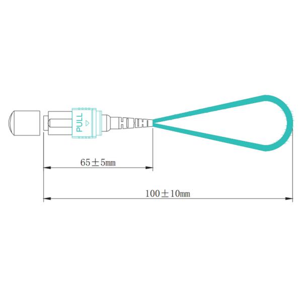 Mono Mode MPO MTP Fiber Optic Loopback Cable / Plug for Cable Testing