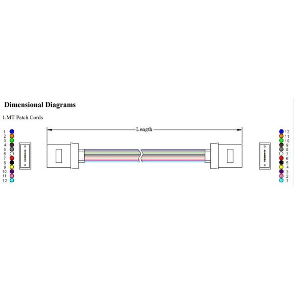 High precision fiber optic MPO/MTP MT-MT/FA Ferrule patch cord