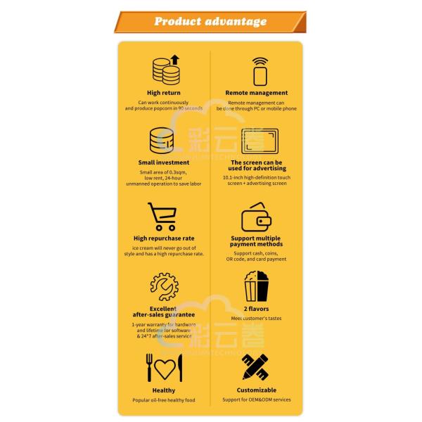 5.6Kg Capacity Automatic Popcorn Dispenser Stainless Steel With LCD Display