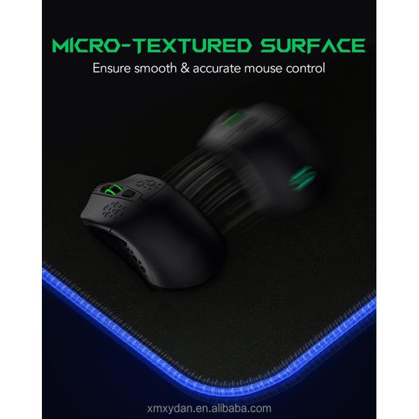 Gaming Style RGB Luminous Mouse Pad with XXL Size Customizable Design Rubber Base