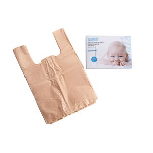 China PLA Baby Diaper Biodegradable Garbage Bag Sustainable T Shirt Shape on sale