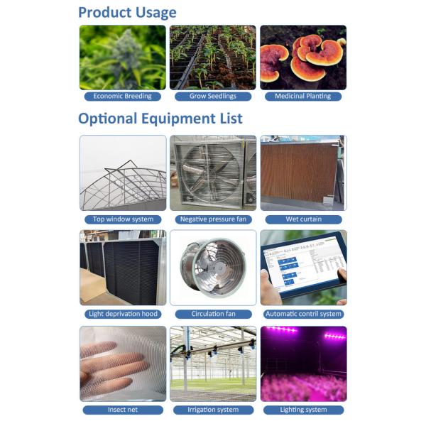 Medical Plant Growing Fully Auto Greenhouse Led Grow Light 100% Automated Light Deprivation Blackout Greenhouse