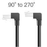 OEM Stable Cat7 Patch Cord 90 Degree To 270 Degree Upward Angled