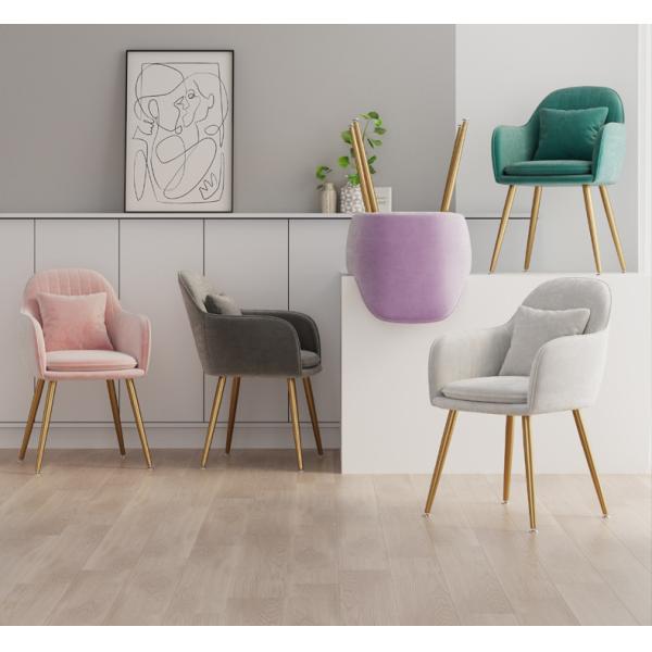 Modern Italian French Sillas Fabric Velvet Kitchen Dining Chair with Adjustable Height and 47*44*83cm Dimensions