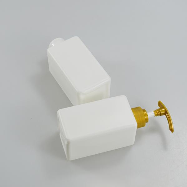 450ml HDPE Square Bottle for Shampoo and Lotion Square Plastic Shampoo Pump Bottle