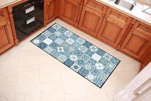 China Colorful Checkered Welcome Home Mat , Polyester Filling Outdoor Entrance Mats on sale