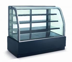 China Curved Glass Refrigerated Bakery Display Case , Bakery Refrigerator Showcase wholesale