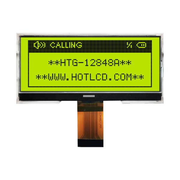 128X48 Graphic COG LCD | STN Gray Display With WHITE Backlight/HTG12848A