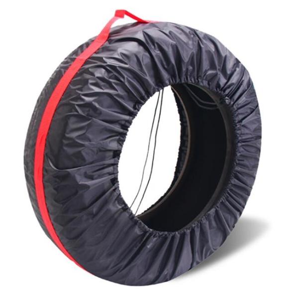 Quality tyre cover storage bags polyester tire bag for car,Diameter Foldable Spare Waterproof Tire Covers Protection bag for sale