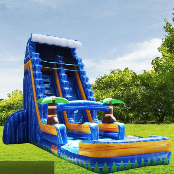 5-10 Passenger Capacity 2024 Inflatable White Water Slide Swing Set with Customized Color