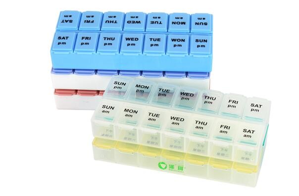 one week 28case plastic spring pill container travel pill case, one day 4case heart shape pill container pill case medic