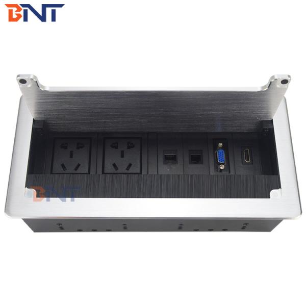 Quality Cable Access Management  Brush Clamshell Multifunction Universal Power Tabletop Flip Up Socket for sale