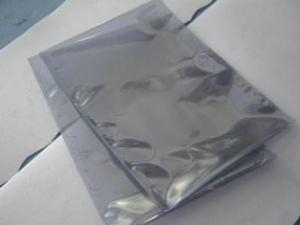 China Three Side Seal Transparent Front White Pearl Back Anti Static Bag With Zipper wholesale