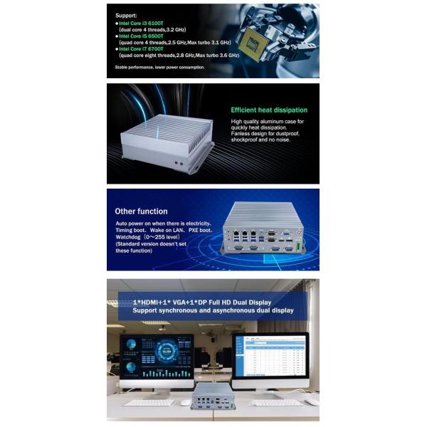 Fanless Industrial Mini PC With I5 6500T Processor AMD R9 5900HX CPU And 8GB DDR4 04