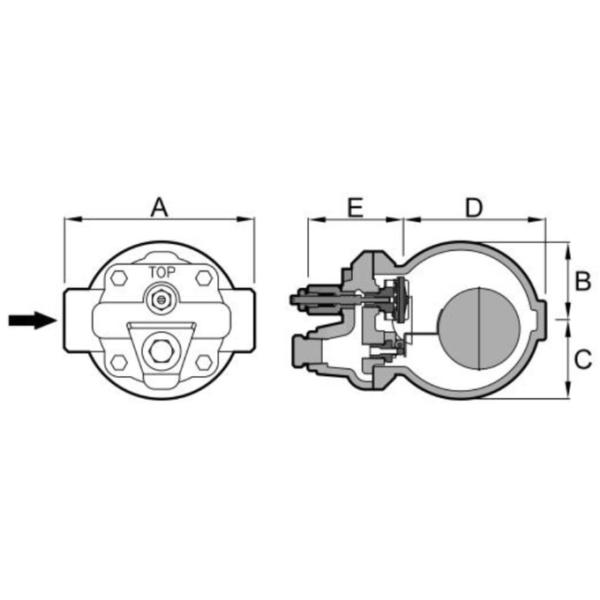 1/2” Connection Corrugated Machine Spare Parts Ductile Iron F22 Ball Float Thermostatic Valve Steam Trap