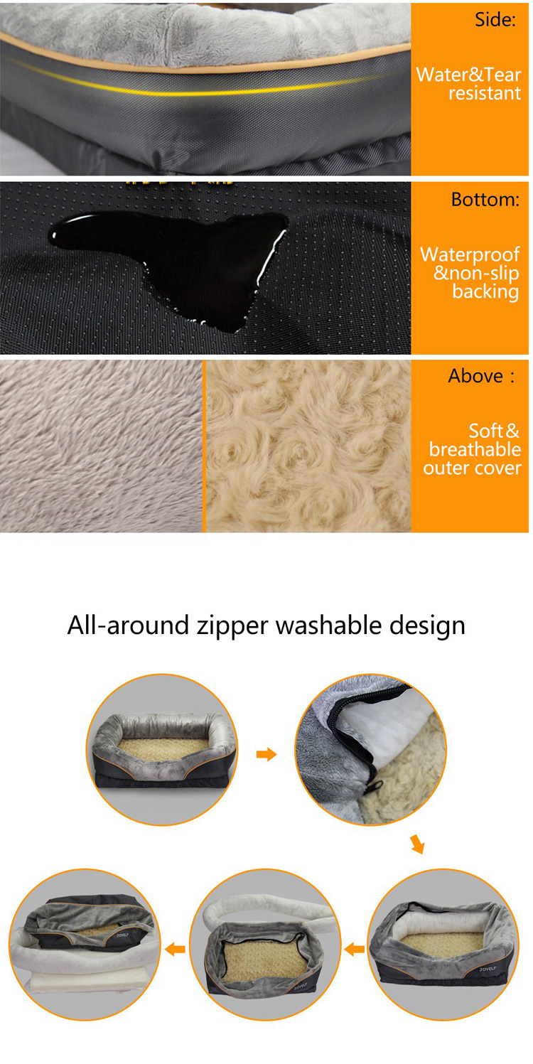 30in Memory Foam Dog Bed