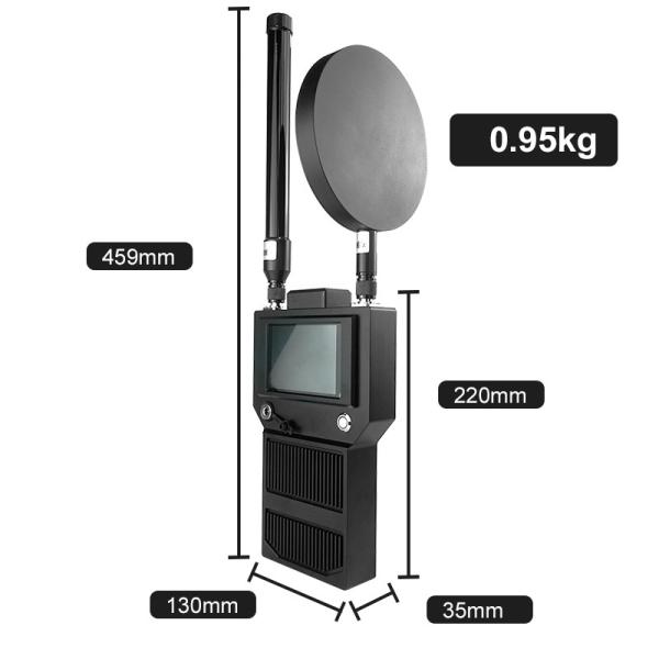 Intelligent 10 Antenna 1.5km 433mhz 2.4G Manpack Jammer With Drone Detector