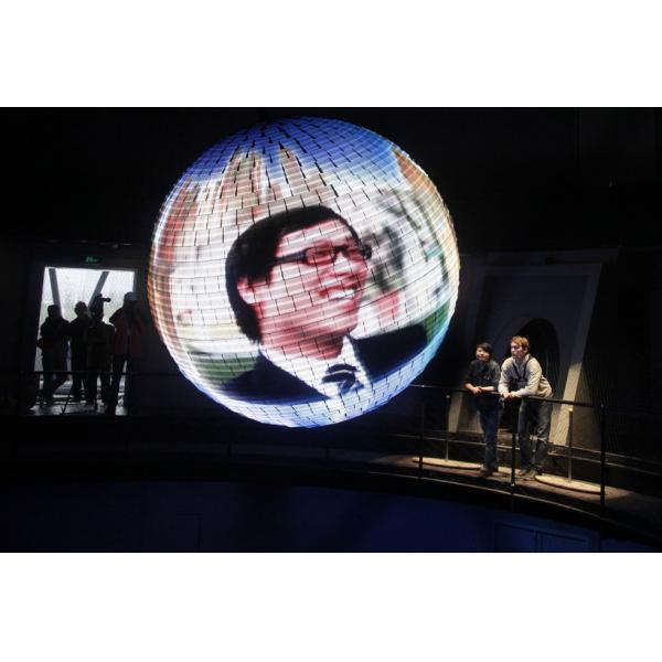 High Definition Flexible P4 SMD Curved Led Video Ball Indoor Led Advertising Screen For Museum