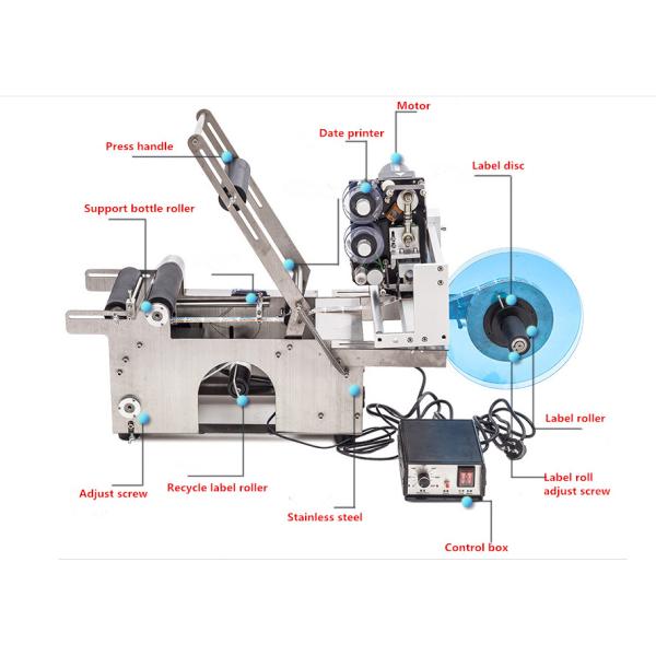 220V Packaging Labeling Machine , Adhesive Sticker Labeling Machine With Date Printer