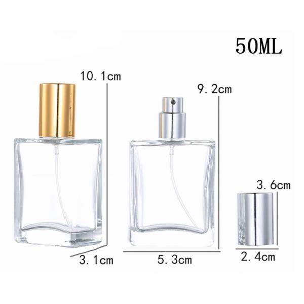 50ml 100ml 30ml Empty Perfume BottleWith Aluminum Mist Sprayer