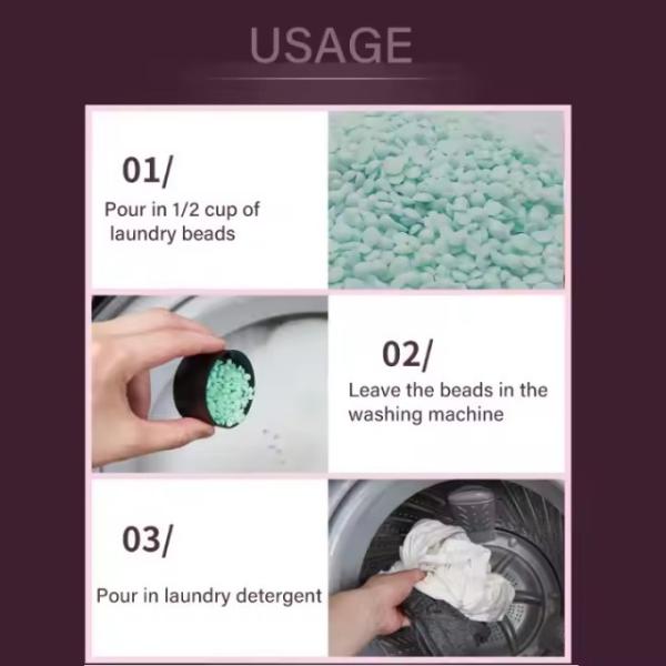 Blue Purple Pink Laundry Softener Beads Lavender Washer Scent Beads