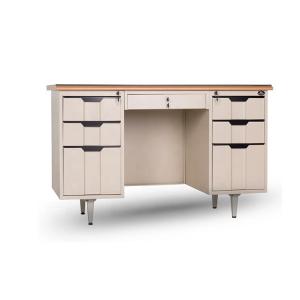 China 1400mm Wide Electrostatic Fireproof Steel Executive Desk wholesale