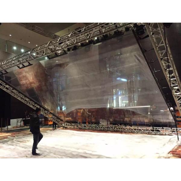 5m Width 3D Images Transparent Holographic Foil Reflect Screen