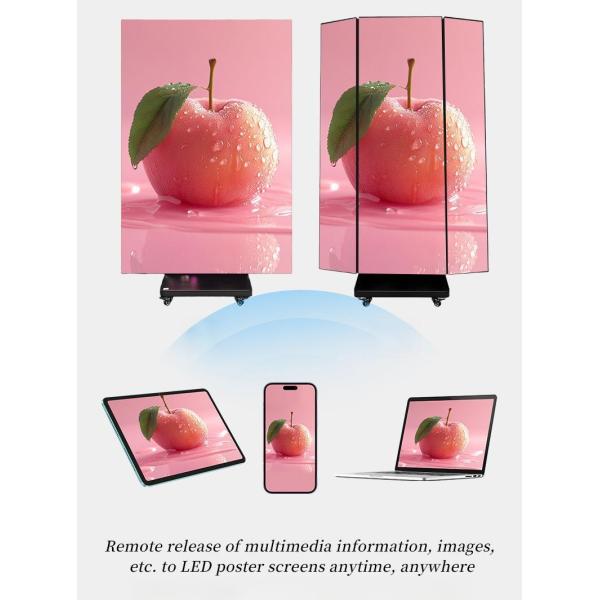 LED vertical advertising screen Mirror LED screen Foldable LED screen