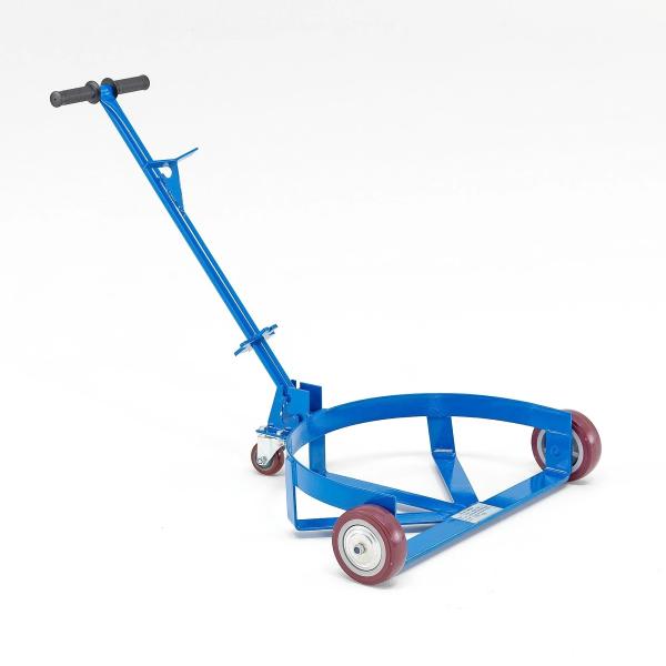 Quality Blue 500KGS Low Profile Drum Trolley Material Handling Equipment Fabrication for sale