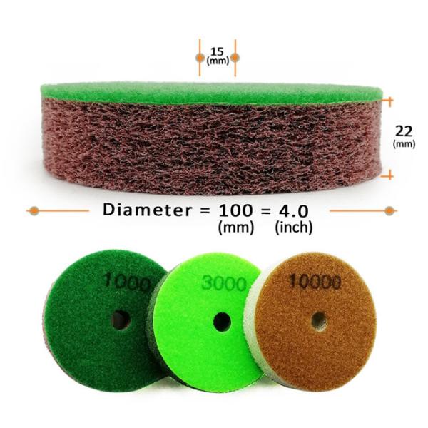 M14 Thread Diamond Sponge Polishing Pad 22mm For Marble Soft Stones