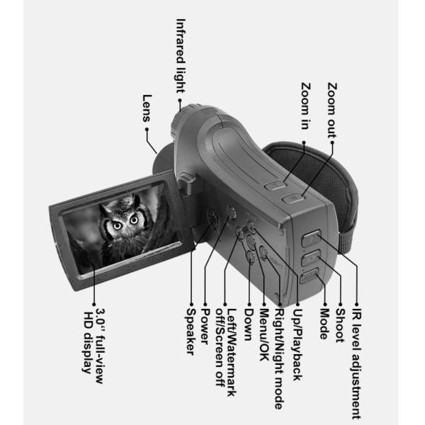 4K HD Video Handheld Night Vision 8X Digital Zoom Long Distance