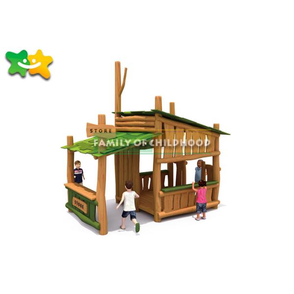 Anti Fade Kids Wooden Slide Outdoor Stimulated Children'S Curiosity Exploring Desire