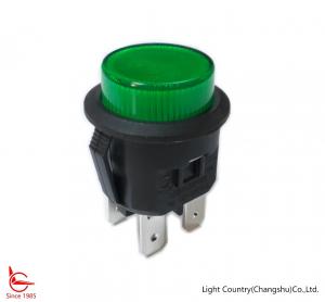 China Factory Illuminated Push Button Switch, Φ20, SPST, ON-OFF, Green Button, 16A 250V wholesale