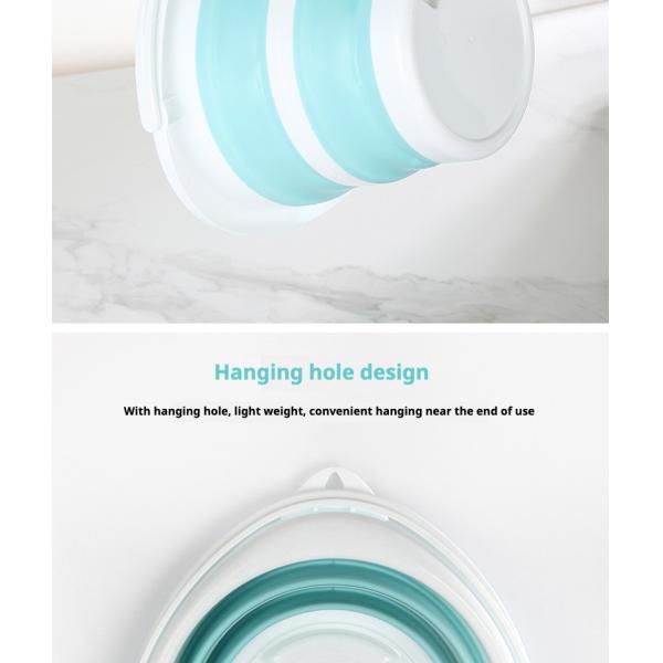 Collapsible 10L Foldable Plastic Bucket Space-Saving Design for Camping Car Wash Outdoor Adventures