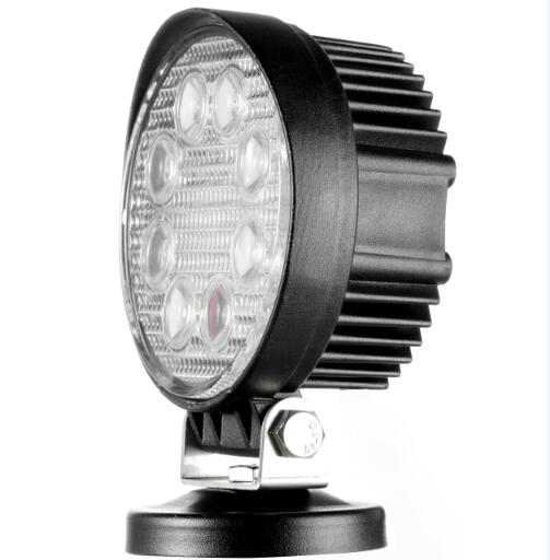 Waterproof 24W Led Spot Work Light , Spot / Flood Car Round Led Fog Lights