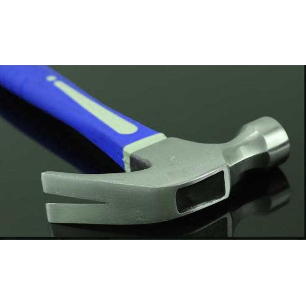 8OZ-24OZ Claw hammer(XL0004) with grade A polishing surface and double colors rubber handle