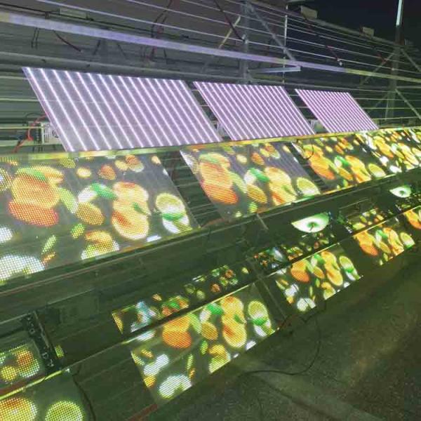 Flexible LED Transparent Film Screen Easy Installation For Advertising LED Panel-p8