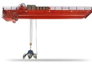 China Anti Explosion 75t QB Double Beam Overhead Crane With Grab wholesale