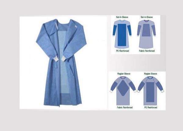 Quality Soft Disposable Medical Garments With Adjustable Hook Loop Neckline Closure for sale