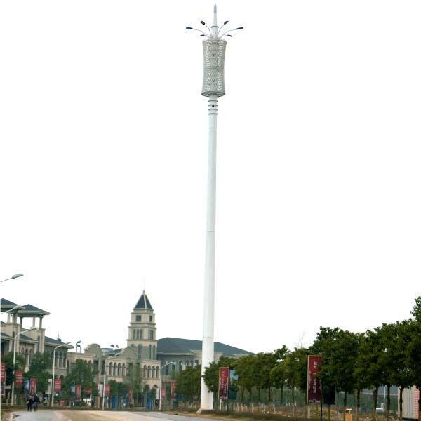 Multi Function Steel High Mast Light Tower Q345B For Stadium Utility