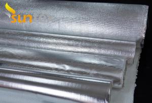 550C Thermal Resistant 0.4mm Aluminum Foil Wrapped Fiberglass Cloth For Oil & Steam Pipelines Fireproof