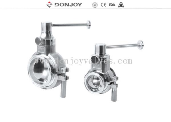 Quality Sanitary grade manual butterfly valve multi position handle for regulating flow for sale
