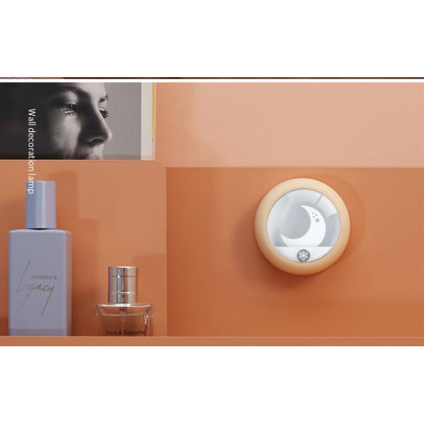 Portable Natural White Dia8cm 4000K USB Rechargeable Motion Sensor Light Moon Shape