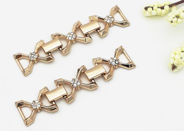 Quality Zinc Alloy Shoe Accessories Chains With Crystal Ornaments Suitable For Girl Shoes for sale