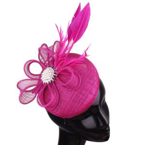 China Stylish Sinamay Base and Feather Fascinator Hat for Shipping by DHL UPS FEDEX EMS TNT wholesale