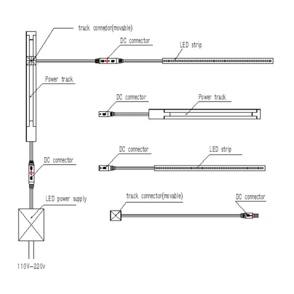 DC12V 24V SMD2835 Cabinet LED Rigid Bar Magnet Installation Light