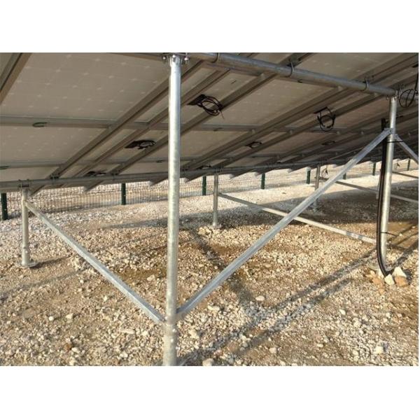 Galvanized Q235B Q345B solar ground mounting system ground solar bracket solar structure