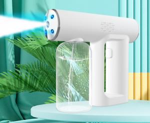 China Electric HandHeld Atomizing Air Disinfection Gun Rechargeable Blue Light Atomizing Sterilization Spray wholesale