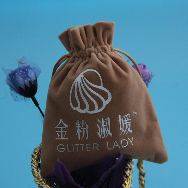 Fair Lovely Advertising Black Velvet Drawstring Bag For Sunglasses / Cell Phone