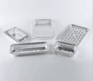 China Barbecue use container fish roasting catering tray aluminium foil oval aluminum foil fish container wholesale